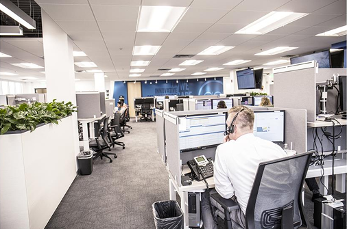 Becklar Monitoring’s central station floor—purpose-built for speed, redundancy, and clarity.